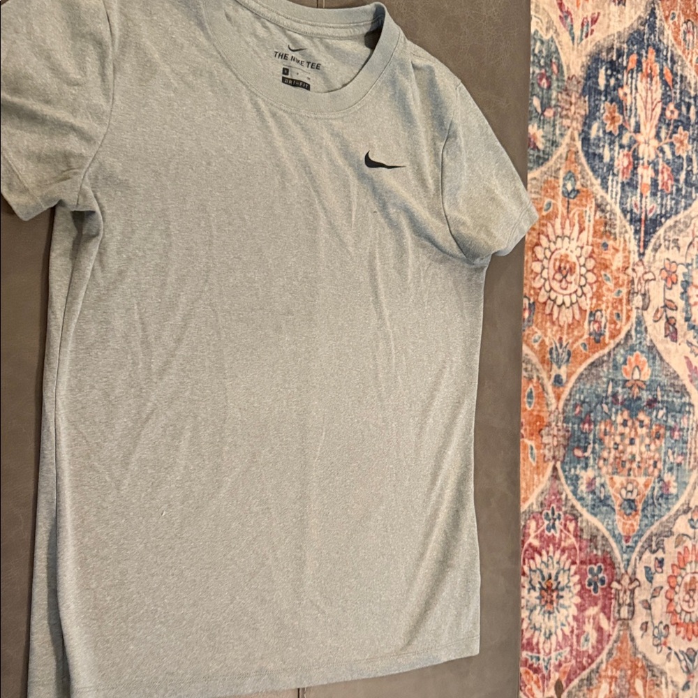Nike Heather Gray Tee with Black Logo